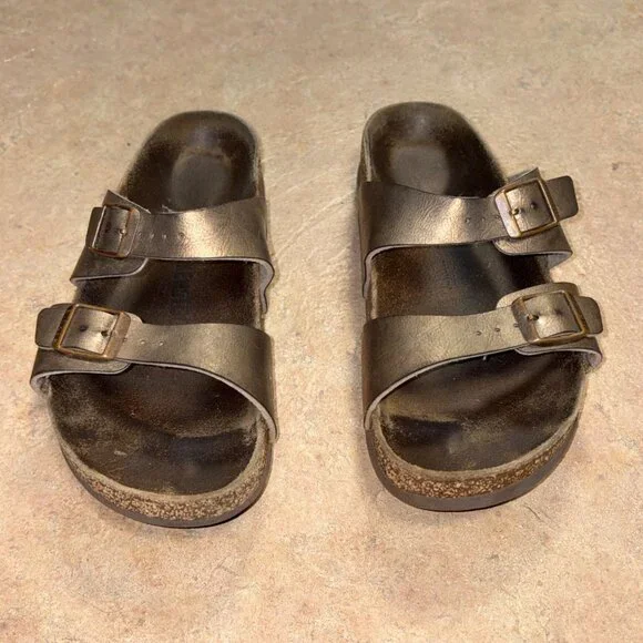Birkenstock Sydney Slide Sandals Graceful Taupe Womens 39 US 8 Straps Cork - Picture 14 of 14
